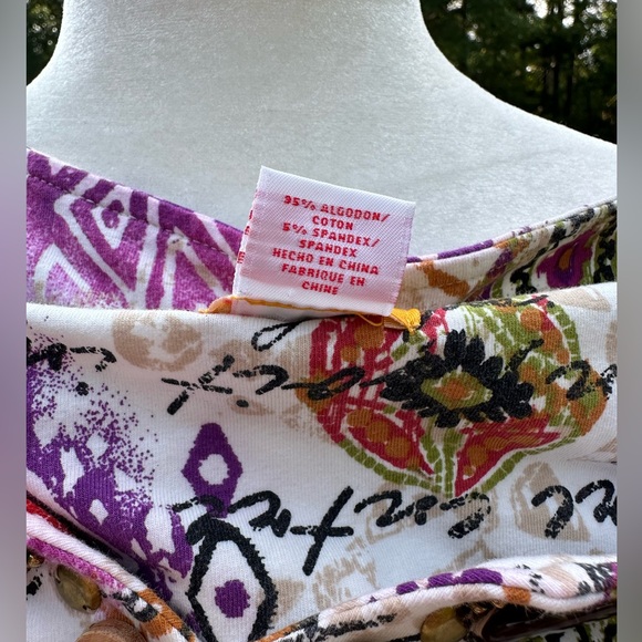 Ruby Rd Aztec With Writing Top - Picture 6 of 6